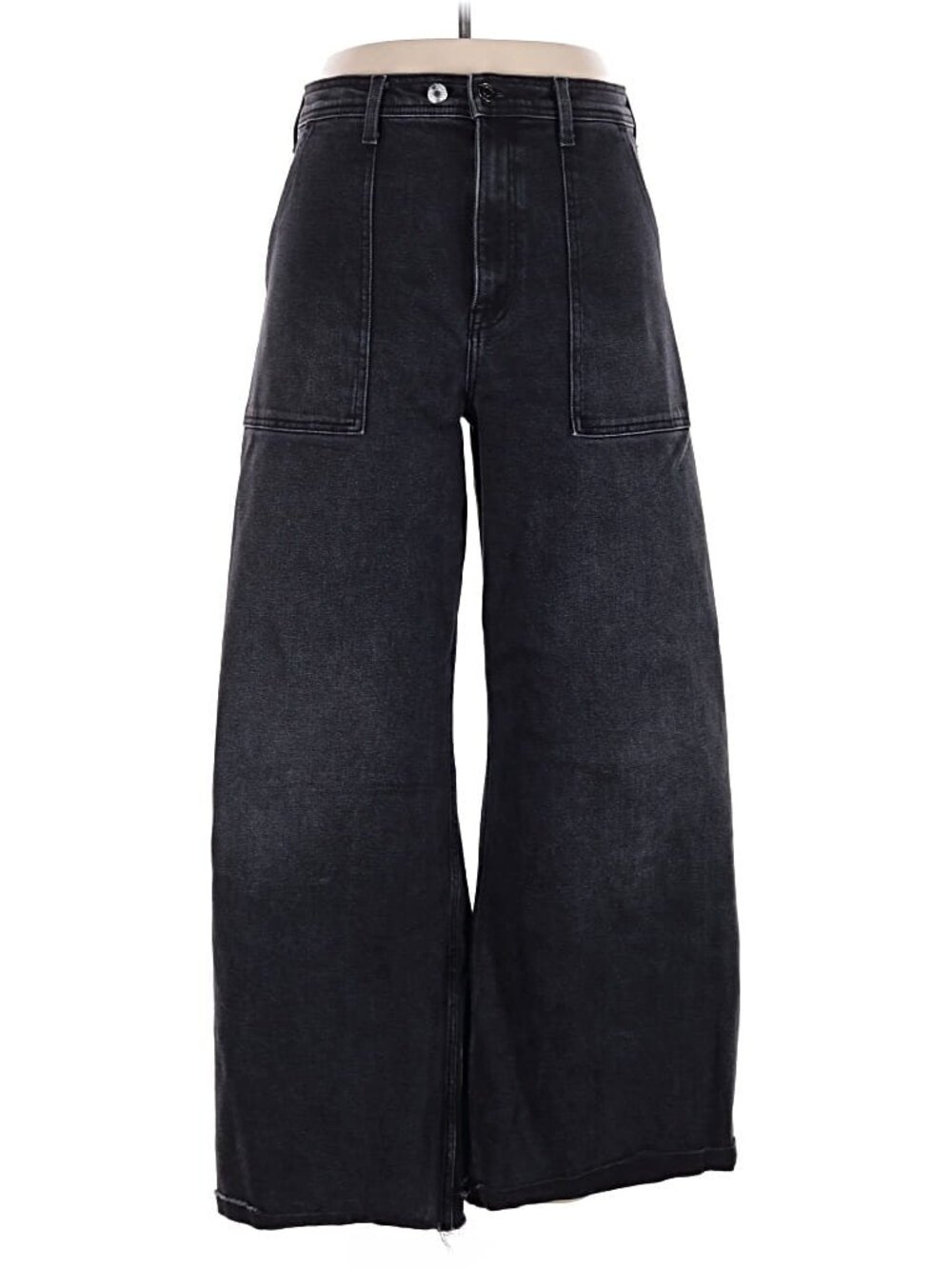 Pistola Black Palazzo Wide Leg Jeans High Rise Size 31 - Picture 2 of 12